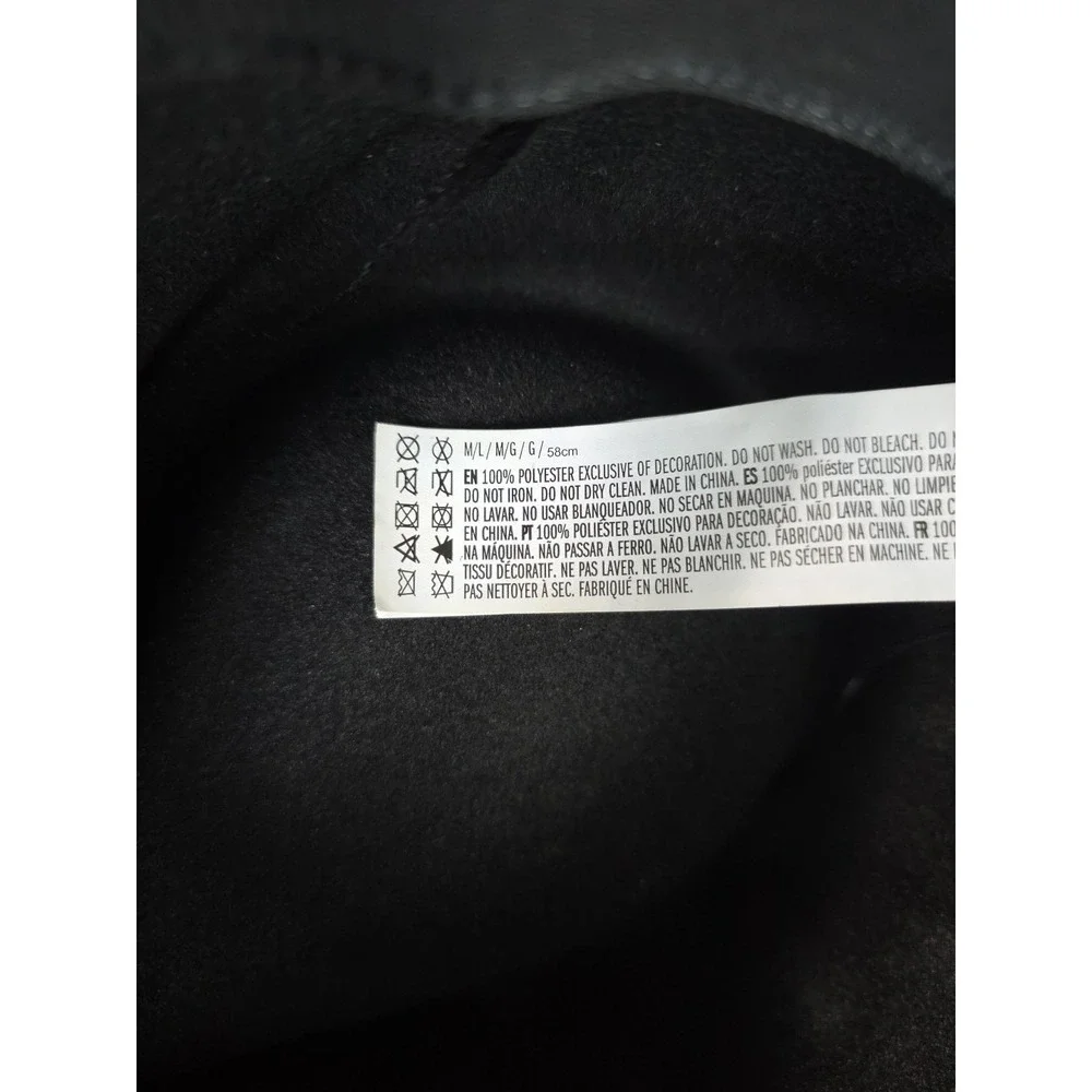 Forever 21 Black Felt‎ Like Fedora Hat Size M/L 58cm Adjustable Band
